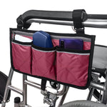 Walking Aid Wheelchair Armrest Side Storage Bag Car Storage Hanging Bag, Purple, Black, Brown, Red Wine, Dark Blue