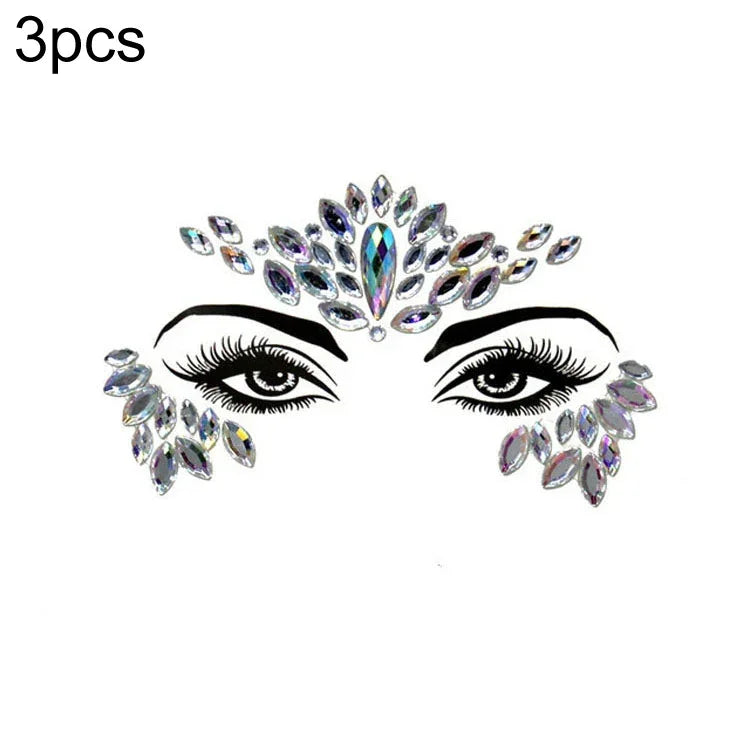 3 PCS  Forehead Green Masquerade Makeup Acrylic Face Sticker, YT-01, YT-01-1, YT-01-2, YT-01-3, YT-01-4, YT-01-5, YT-01-6, YT-02, YT-03, YT-04, YT-05, YT-07, YT-08, YT-10, YT-11, YT-12, YT-13, YT-14, YT-15, YT-16, YT-17, YT-18, YT-19, YT-20, YT-21, YT-...