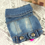 Retro Personality Denim Small Vest Pet Dog Clothes Pet Jacket, L, XL, XS, M
