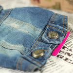 Retro Personality Denim Small Vest Pet Dog Clothes Pet Jacket, L, XL, XS, M