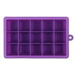 15 Grids DIY Big Ice Cube Mold Square Shape Silicone Ice Tray Fruit Ice Cream Maker