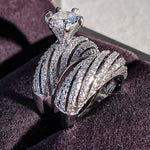 Women Vintage Diamond Wedding Ring, 8, 9, 10