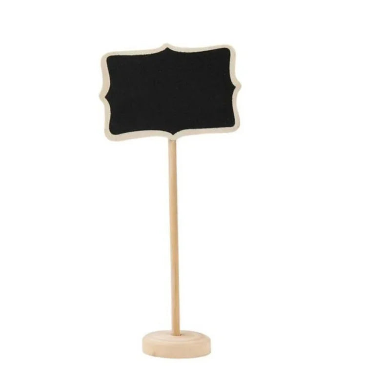 10 PCS Blackboard Wooden Chalkboard Mini Message Notice Board Table Wedding Party Decoration, Wooden Blackboard 1