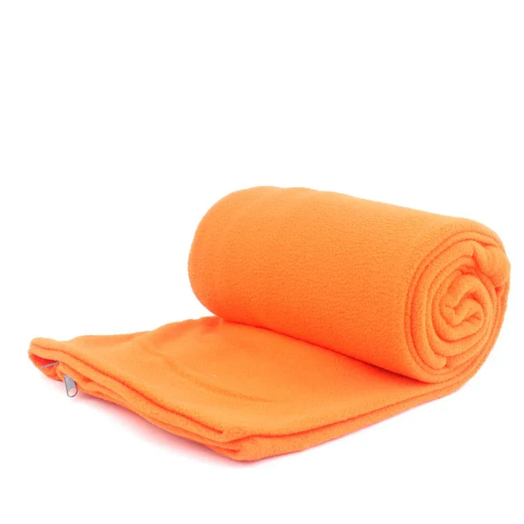 Outdoor Fleece Sleeping Bag Camping Trip Air Conditioner Dirty Sleeping Bag Separated By Knee Blanket During Lunch Break, Extra Thick Section (Plaid Cloth), Thickened (Blue), Thickened (Army Green), Thickened (Grass Green), Thickened (Gray)            ...