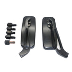 Anti-glare Square Aluminum Motorcycle Modified Rearview Mirror, White Mirror, Anti-glare