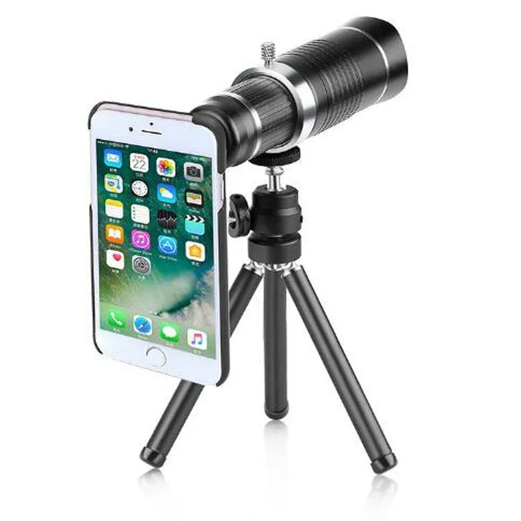Bolanke Universal 20 Times Mobile Phone Telephoto Lens Monocular Live Broadcast HD 4K No Vignetting Lens, 20X