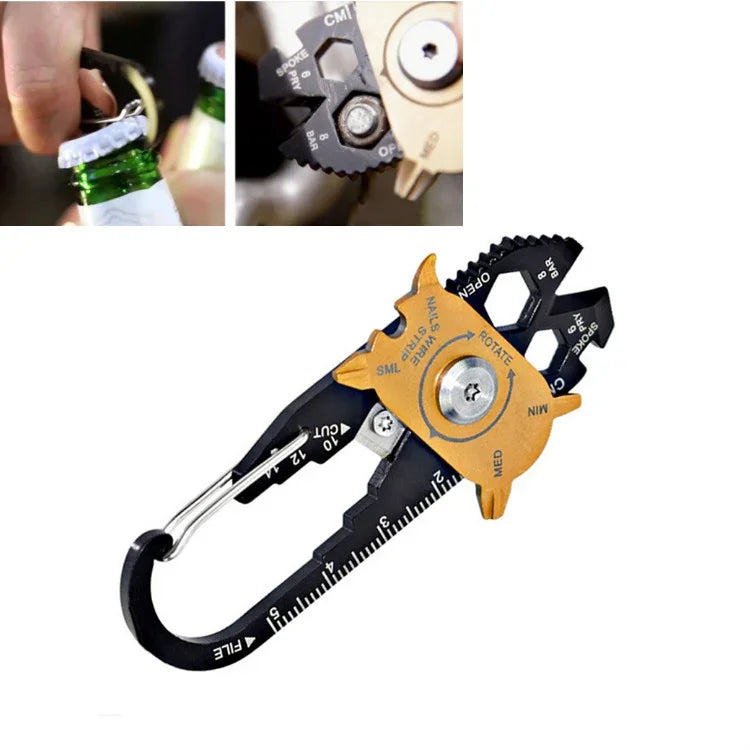 20 in 1 Stainless Steel Wrench Screwdriver Creative Roulette Multifunctional Combination Tool Outdoor Survival Tool, 20 in 1