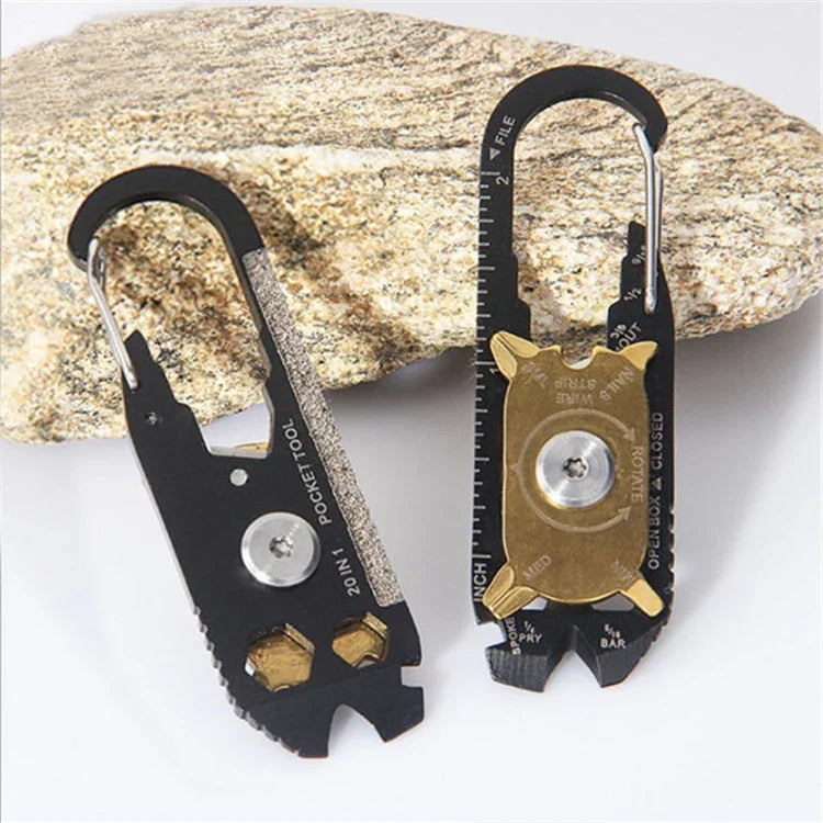 20 in 1 Stainless Steel Wrench Screwdriver Creative Roulette Multifunctional Combination Tool Outdoor Survival Tool, 20 in 1