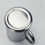 304 Stainless Steel Double Insulation Coffee Drink Milk Water Mugs Durable Drinking Cup with Lid, 304 Stainless Steel 200ml, 304 Stainless Steel 300ml, 304 Stainless Steel 400ml