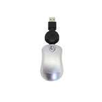Mini Computer Mouse Retractable USB Cable Optical Ergonomic1600 DPI Portable Small Mice for Laptop
