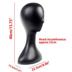 Female Plastic Mannequin Manikin Head Model Foam Wig Hair Glasses Display Stand White/Black/Natural