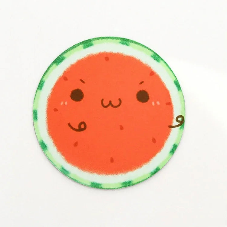 2 PCS 22cm Cute Fruit Series Round Mouse Pad Desk Pad Office Supplies