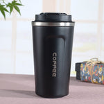 Smart Version Double Stainless steel 304 Coffee Mug Car Thermos Mug Travel Thermo Cup, 380ml Black, 380ml Green, 380ml Blue, 380ml Pink, 380ml White, 510ml White, 510ml Black, 510ml Green, 510ml Blue, 510ml Pink