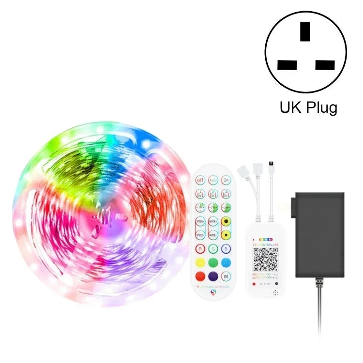 Bluetooth Suit Smart Music Sound Control Light Strip Non-waterproof 5050 RGB Colorful Atmosphere LED Light Strip With 24-Keys Remote Control, 5M 150 LEDs, 5M 300 LEDs, 10M 300 LEDs, 10M 600 LEDs, 15M 450 LEDs, 15M 270 LEDs, 20M 360 LEDs, 30M 540 LEDs