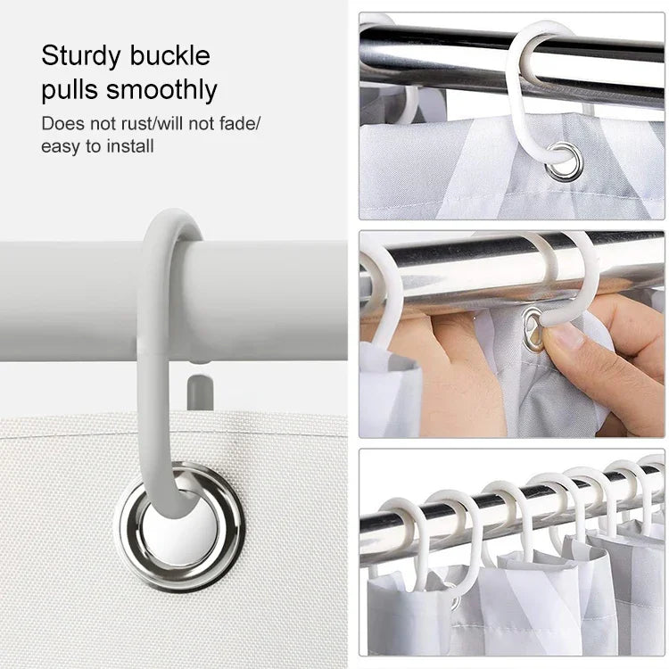 Shower Curtain Waterproof Bathroom Geometric Light Grey Bath Curtains, 80x200cm, 100x200cm, 120x180cm, 200x180cm