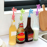 5 PCS Silicone Wine Stopper Flower Beer Stopper, 5 PCS Flower Shape(Purple), 5 PCS Flower Shape(Red), 5 PCS Flower Shape(Blue)