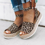 One-button Buckle Platform Women Sandals, 42