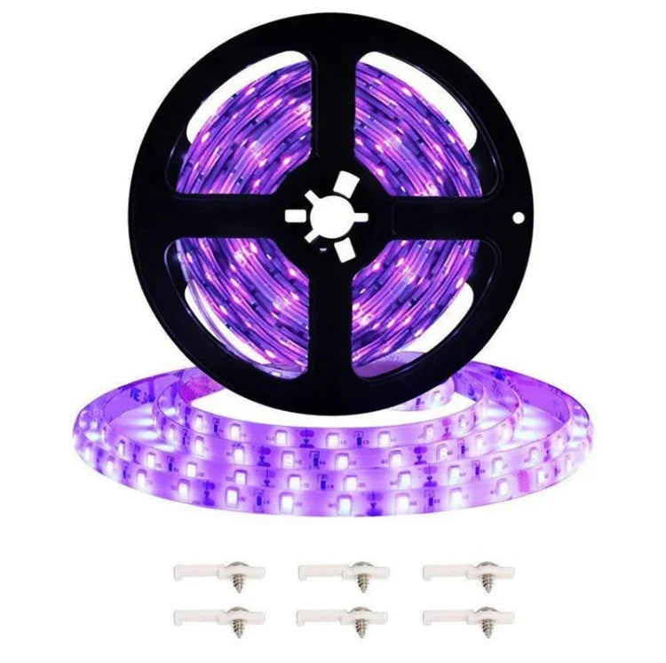 2835 SMD UV Purple Light Strip LED Lamp Decorative Light Strip, Waterproof 5m, Waterproof 10m, Bare Board 5m, Bare Board 10m