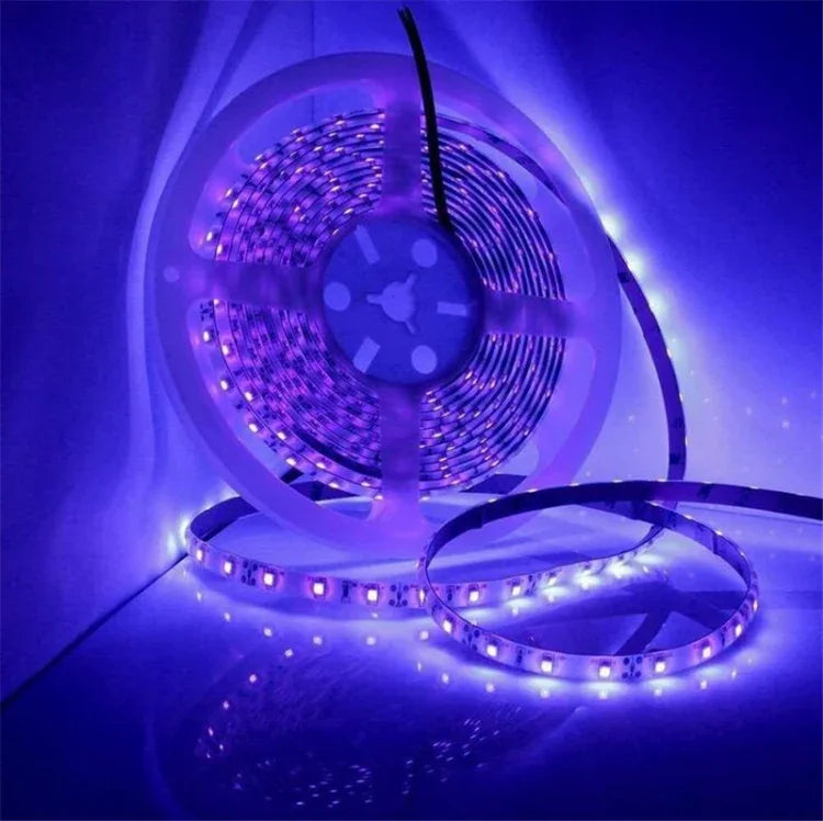 2835 SMD UV Purple Light Strip LED Lamp Decorative Light Strip, Waterproof 5m, Waterproof 10m, Bare Board 5m, Bare Board 10m