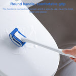 No Dead Corner Soft Bristles Disposable Toilet Brush, White, Black, Blue, Green