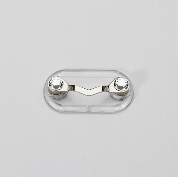 Magnetic Glasses Holder Magnetic Brooch Number Plate Headset Glasses Clip, Black, Silver, White Diamond, Colored Diamond