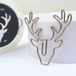 8 PCS/Set Deer Head Paper Clip Shaped Paper Clip Creative Shape Pin Bookmark, Deer Head Paper Clip