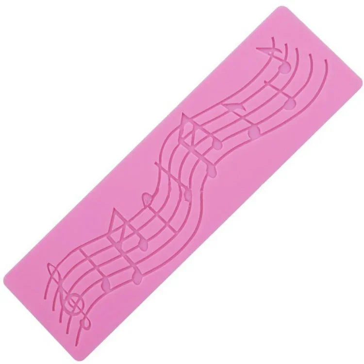 2 PCS Note Cake Decoration Silicone Mould Fondant Cake Tool Baking DIY Mould, Note Shape