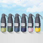 LY-0621 Five-Fold Eight-bone Umbrella Simple Black Glue Sunscreen Umbrella, Eight-bone Turmeric, Eight-bone Midsummer Pink, Eight-bone Haze Blue, Eight-bone Matcha Green, Eight-bone Navy, Eight-bone Ink Green