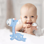 Cartoon Fawn Baby Teether Training Bite Molar Rod Silicone Toy Mother and Baby Supplies, Fawn Blue, Fawn Brown, Fawn Pink