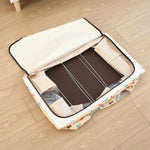 Folding Storage Box Non Woven Fabric With Zipper Moisture-proof Clothes Storage Box, 44L 50x40x22cm, 55L 50x40x28cm, 66L 50x40x33cm, 80L 60x40x32cm, 100L 60x42x40cm, 125L 70x42x40cm