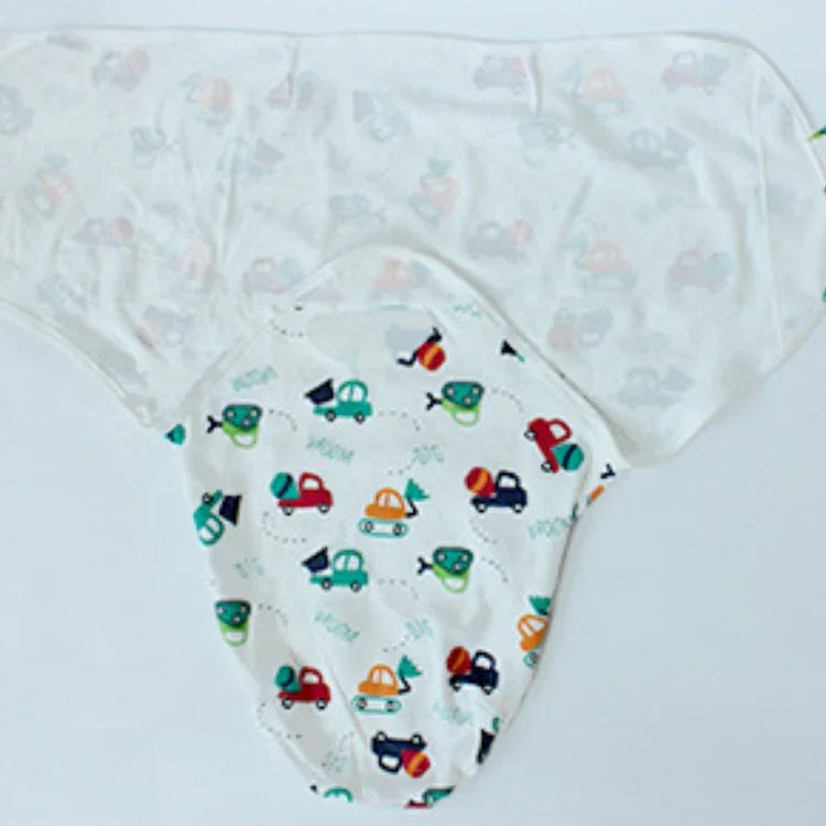 Spring  Summer Cotton Baby Infant Bags Towels Sleeping Bags Knitted Cloth Cap Set, S (50x70 CM), L (60x75 CM)