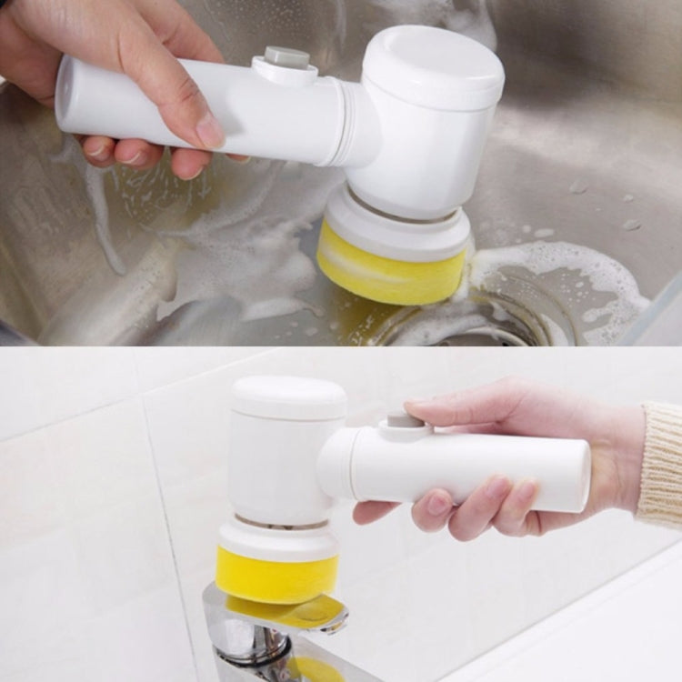5 in 1 Multifunctional Electric Household Magic Brush ABS Nylon Kitchen Bathtub Cleaning Window Brush Cleaner, 5 in 1 Brush