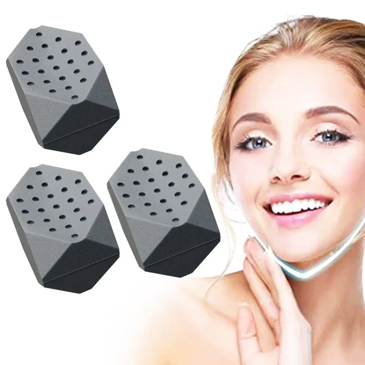 3PCS 7th Generation Masseter Ball Mandibular Trainer Facial Muscle Trainer Silicone Face-Lifting Device, 7th Generation (Black), 7th Generation (White), 7th Generation (Gray)