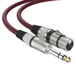 Red and Black Net TRS 6.35mm Male To Caron Female Microphone XLR Balance Cable, 0.5m, 1m, 1.8m, 3m, 8m, 10m, 12m, 15m, 20m, 25m, 30m