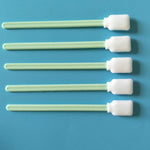 100 Sticks Inkjet Sponge Flat Head Cleaning Wipe Industrial Rod, 13cm