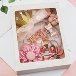 Cute Hair Accessories for Girls Mesh Bowknot Crown Headband Hair Accessories Set