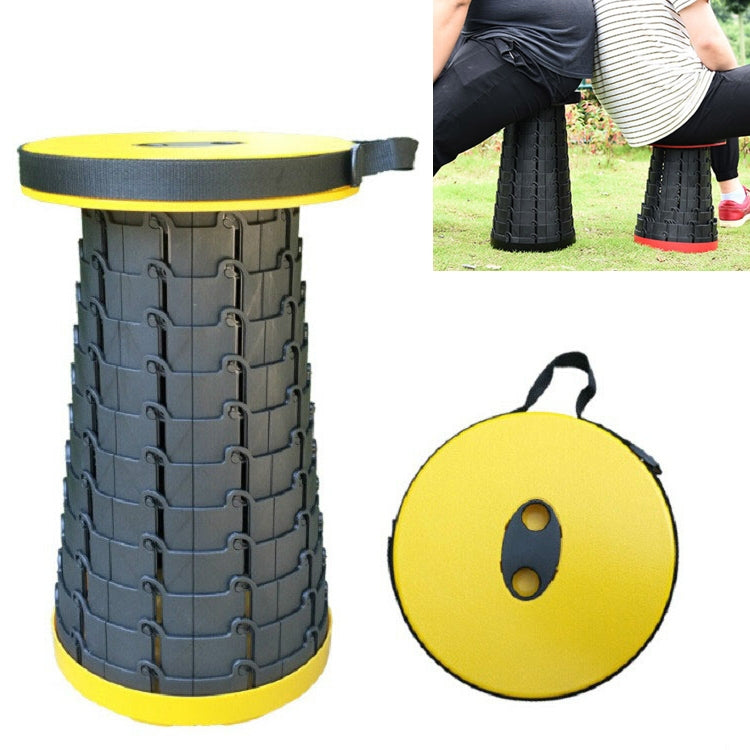 Outdoor Portable Folding Telescopic Plastic Stool Camping Fishing Garden Stool, 47cm(Black), 47cm(Red), 47cm(Yellow)