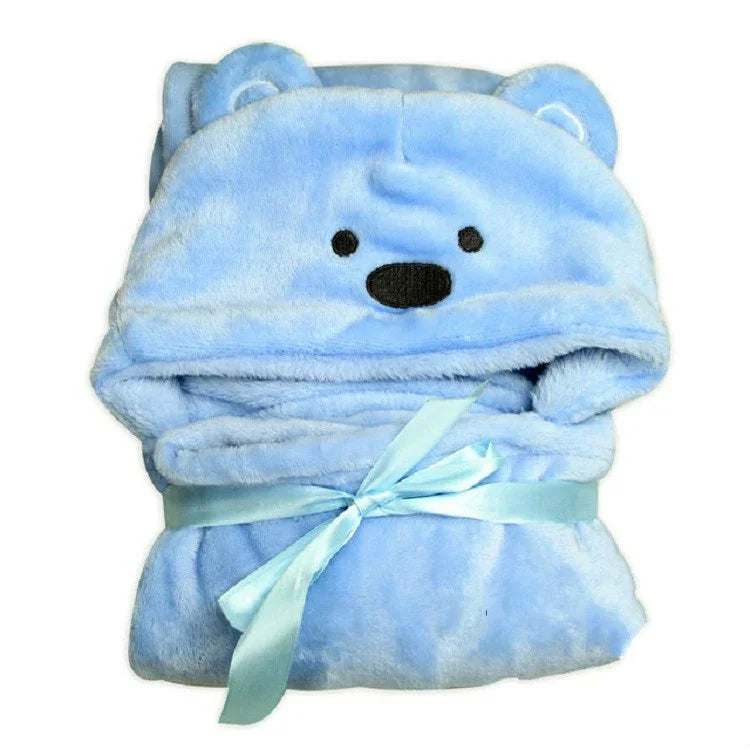 Baby Animal Shape Hooded Cape Bath Towel, 100×75cm