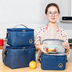 Thermal Lunch Box Bag Durable Waterproof Office Cooler Lunchbox with Strap, S, M, L
