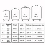 Travel Luggage Cover Suitcase Dustproof Scratch-proof Protection Elastic Sleeve, S Size 19 to 21 inch, M Size 22 to 24 inch, L Size 26 to 28 inch, XL Size 29 to 32 inch