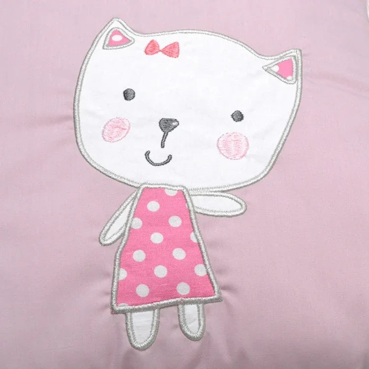 Crib Perimeter Embroidery Bunny Bedding Baby Cotton Anti-collision, 30 x 30 cm