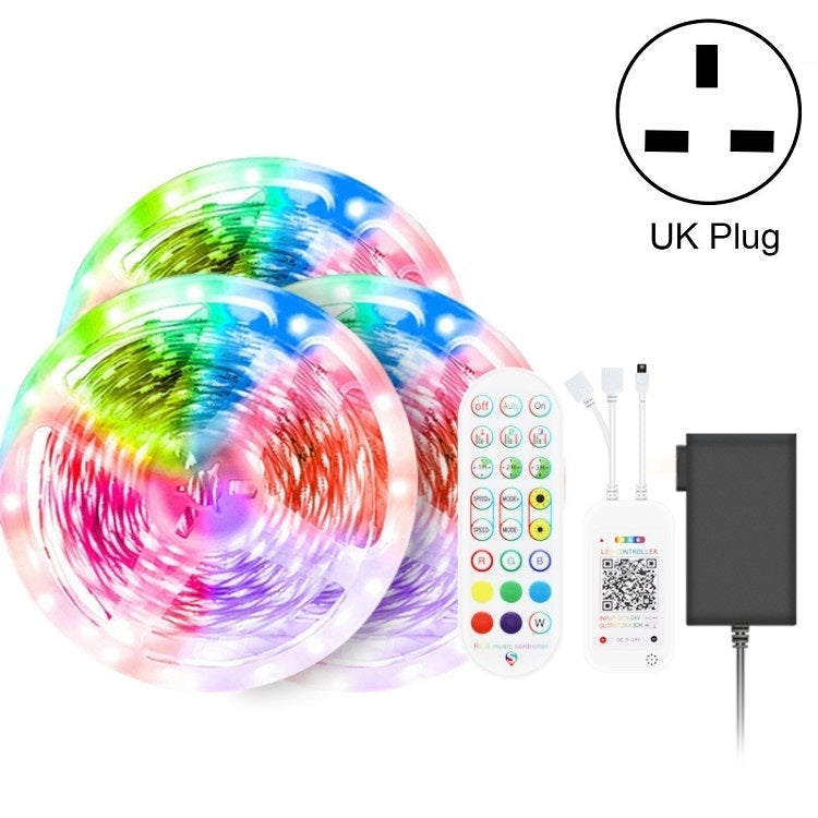 Bluetooth Suit Smart Music Sound Control Light Strip Waterproof 5050 RGB Colorful Atmosphere LED Light Strip With 24-Keys Remote Control, 5M 150 LEDs, 5M 300 LEDs, 10M 300 LEDs, 10M 600 LEDs, 15M 450 LEDs, 20M 360 LEDs, 30M 540 LEDs
