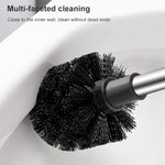 Stainless Steel Wall-mounted Home Soft Brush Toilet Brush, White, Pink, Grey