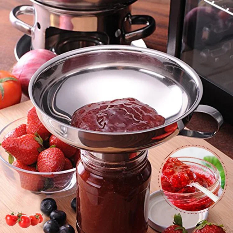 Household Kitchen 304 Stainless Steel Large Caliber Small Food Funnel, Steel Funnel