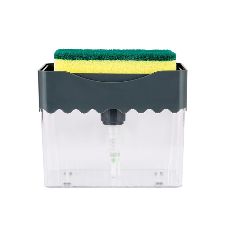Cleaning Cloth Dishwashing Brush Liquid Box Kitchen Brush Detergent Mixer Press Plastic Soap Box, White, Dark Gray, Dark Blue