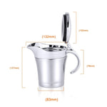 304 Stainless Steel Sauce Cup Steak Sauce Pot Tomato Sauce Bottle Double Insulated Seasoning Pot, Capacity: 450ml, Stainless Steel Sauce Cup