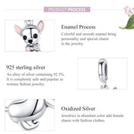925 Sterling Silver Pendant Dog Chihuahua Charm DIY Bracelet Accessories, SCC1317