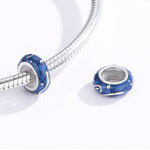 925 Sterling Silver Beads Blue Bright Star Beaded DIY Bracelet Accessories, SCC1388