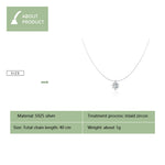 Invisible Fish Line Necklace Zircon Pendant S925 Sterling Silver Necklace, SCN332