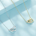 Love S925 Sterling Silver Lady Necklace, SCN181, SCN181 (Gold)